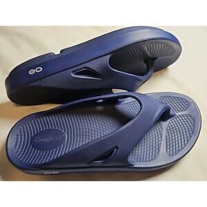 Size M9/W11 - Oofos Blue Original Sport Flip Flop Recovery Sandals